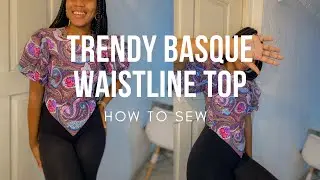HOW TO SEW A TOP WITH BASQUE WAISTLINE OR V WAISTLINE. #sewing #patterndrafting