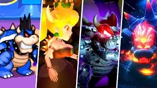 Evolution of Evil Bowser Transformations!! - All Bossfights