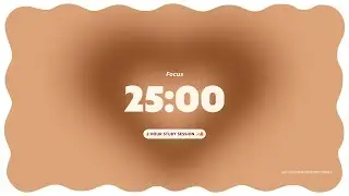 Study with me 🤎  25/5 Focus Pomodoro Timer | 2-Hour Cozy Study Session | Study Motivation