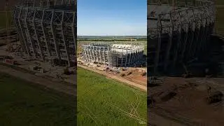 One Plot Later Watch a Stadium Rise From Ground Up. From Empty Land to a Sports Stadium construction