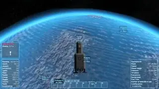 SpaceEngineers launching ship to planets orbit.