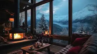 Cozy Cabin Jazz   Fireplace Sounds & Chill Jazz for Relaxing Winter Nights