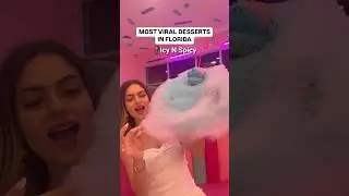 Most viral desserts in Florida🍭 #miami #miamifood #cottoncandy #icecream #desserts #miramar