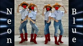 Neon Blue Line Dance (demo & count)