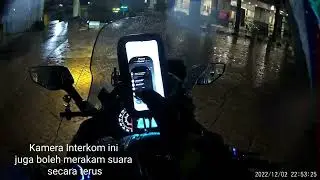 Test Bluetooth Intercom Camera Sooyi S3 waktu malam dan hujan
