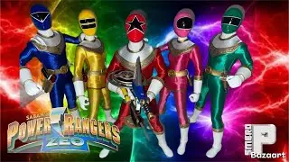 Полный обзор команды Power Rangers Zeo, включая Zeo Blaster FigZero в масштабе 1:6 | ThreeZero