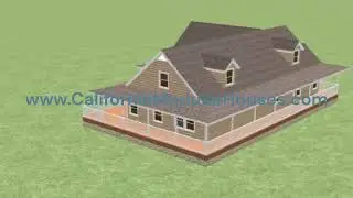 Birmingham Cape Cod - Prefab Modular Home Rendering Design