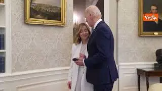 L'incontro tra Giorgia Meloni e Joe Biden nello Studio Ovale della Casa Bianca - INTEGRALE