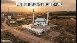 Mesmerizing 225&deg; Drone Rotation Over a Mosque Under Construction | DJI Mini 5 Pro Magic