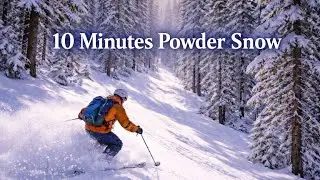 10 Minutes Powder Snow Sounds ❄️ Alpine Skiing Ambience