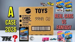 2026 A Case Hot Wheels: Number of Real Cars vs Fantasy Castings + Treasure Hunt Reveal #hotwheels