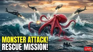 Giant Octopus Strikes! Dramatic Dolphin Helicopter Rescue! 🐙