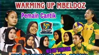 PEMAIN CANTIK 🔥 WARMING UP MBLEDOZ KAPOLRES CUP 2023 GRESIK Kec. Tambak Vs Kec. Gresik #voli #cantik