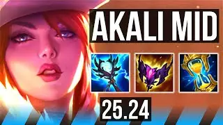 AKALI vs IRELIA (MID) | Good KDA: 17/2/6 | KR Diamond | 25.24