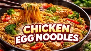 Chicken egg noodles 🍜 #streetsyle 🤤#easyrecipe #tasty delicious noodles #spicenoodles #recipe 