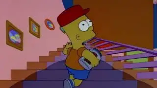 Homer simpson chases Bart except it's memes