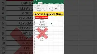 🤔 How To Remove Duplicate Name #exceltutorial #shorts
