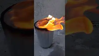 Experiment  Calcium carbide fire #shorts