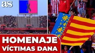 El EMOTIVO HOMENAJE de MONTJUIC y del METROPOLITANO a las VÍCTIMAS de la DANA