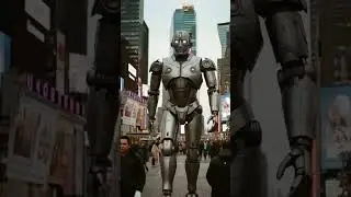 😱Giant Robot Spotted Walking in Public Market #DreamScreenAI #youtubeshorts #funzilla