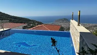 TTV-1710 &ndash; Luxury Sea View Private Villa Home for sale Tepe Alanya 385000 Euro