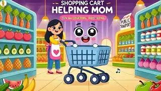 Shopping Cart Helping Mom - Fun and Educational Kids' Song | Cuteni Song For Kids - Public transport