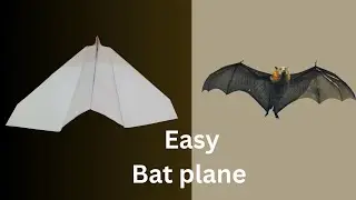 Flying Bat Paper plane | How to make a paper airplane that flies far 