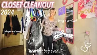 CLOSET CLEANOUT 2024 | simple declutter and re-organize
