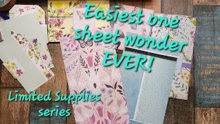 Easy one sheet wonder 2 ways-scrap/ephemera holder- limited supplies series- beginner friendly 