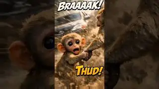 Baby Monkey 🐵 Rio's Big 😓 Struggle for Mother #cute #monkey #baby #mother #diwali #love #babymonkey