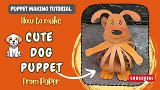 Cute Puppet Dog 🐶 made of Paper ONLY | Easy Paper Craft