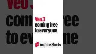 A new way to make Shorts just dropped ✨ Veo 3 is coming free to everyone in YouTube Shorts.