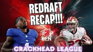REDRAFT RECAP | 2026 REDRAFT FANTASY RANKINGS | CRACKHEAD LEAGUE