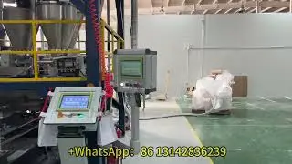 KTE-52D twin screw extruder water cooling strand cutting system with gravimetric feeder
