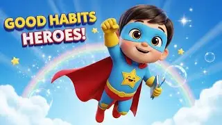 Good Habits Superheroes 🦸‍♀️ | Kids Learning Poem | Healthy Habits Song for Children