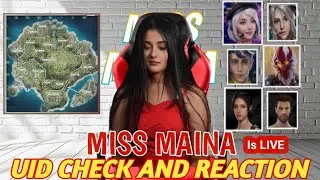 GIRL LIVE🔴 GIRLS VS BOY( UID CHECK AND REACTION) MISS MAINA #freefiregirllive #fflive