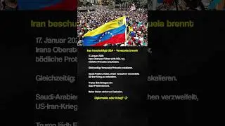 Iran vs USA: Venezuela-Proteste eskalieren &ndash; Steht der Nahe Osten vor einem Krieg?
