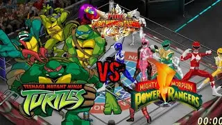 Fire Pro Wrestling World PS4:TMNT VS THE POWER RANGERS BARBED WIRE DEATHMATCH!!!