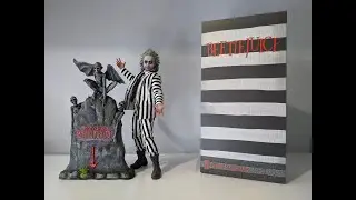 BEETLEJUICE  Tim Burton Unboxing y Review en Espa&ntilde;ol  Sideshow 1/6 y tombstone by Demonio Dojooooo
