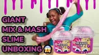 GIANT PURPLE MIX & MASH SLIME UNBOXING 2021(WITH FOAM BEADS)!!!