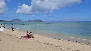 Waialae Beach Park in Kahala just a short drive from Waikiki on Oahu, Hawaii