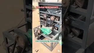 Can flattening machine test site#cancrusher #flatteningmachine #metalboxflatteningmachine