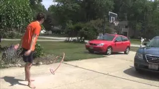 Hula Hoop magic trick, kid is a natural