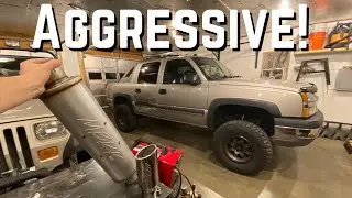 MBRP Cat Back Exhaust on the Lifted Avalanche