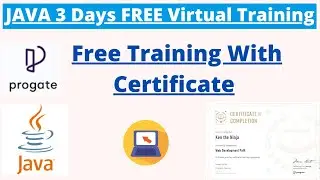 3 Days FREE Virtual Java Training Program with Free Certification. #Progate #Free #Java #Certificate