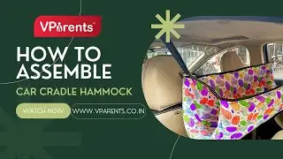 VParents Car Cradle Hammock for 0 to 2 Year Baby Portable with Adjustable Belt Hammock Cloth Hangers