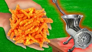 EXPERIMENT CHEETOS VS MEAT GRINDER