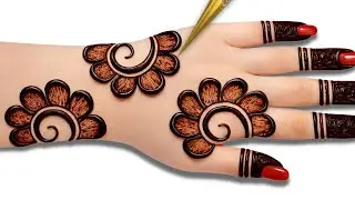 Very simple unique style mehndi design for back hand|new easy mehndi design 2026 | #mehandi designs