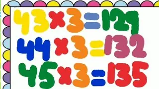 Table Of 43 l Table Of 44 l Table Of 45 l Multiplication Of Table 43x1=43 l 44x1=44 l 45x1=45