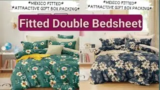 Beautiful Elestic Fitted Bedsheet Set || Attractive Gift Packing